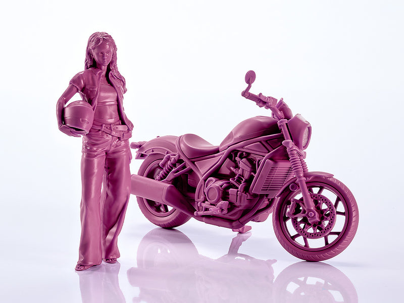 PLAMAX MF-101 Rider's portrait Honda Rebel 1100 Wine Red 1/20 Model Kit JAPAN