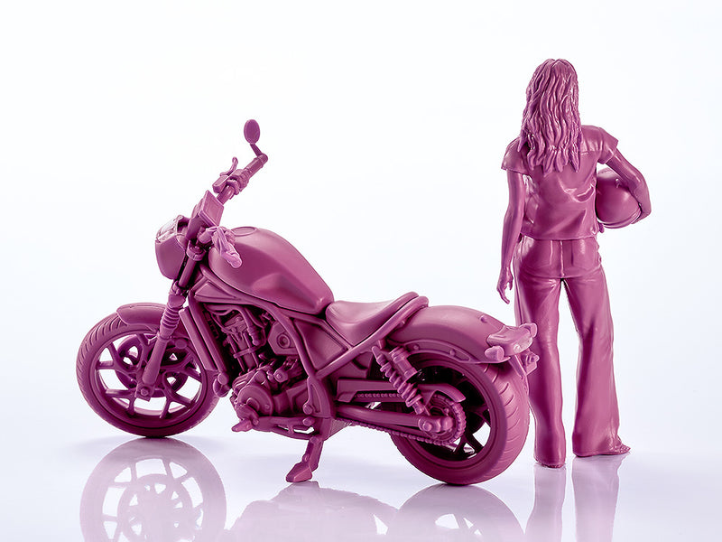 PLAMAX MF-101 Rider's portrait Honda Rebel 1100 Wine Red 1/20 Model Kit JAPAN