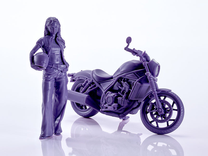 PLAMAX MF-101 Rider's portrait Honda Rebel 1100 Navy 1/20 Model Kit JAPAN