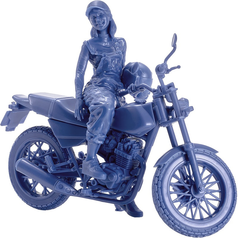 PLAMAX MF-103 Rider's portrait Honda FTR 223 Blue 1/20 Model Kit JAPAN OFFICIAL