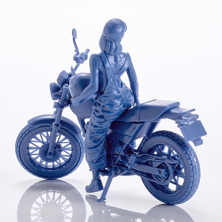 PLAMAX MF-103 Rider's portrait Honda FTR 223 Blue 1/20 Model Kit JAPAN OFFICIAL