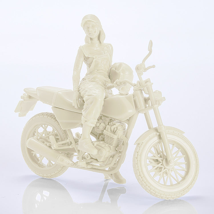 PLAMAX MF-103 Rider's portrait Honda FTR 223 White 1/20 Model Kit JAPAN OFFICIAL