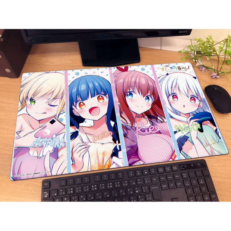 Ichijyoma Mankitsu Gurashi! Meiko & Rie & Marika & Neo D Rubber Mat JAPAN