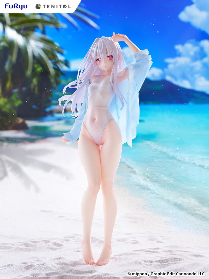FuRyu TENITOL TALL MIGNON WORKS shiro Swimsuit ver. Figure JAPAN OFFICIAL