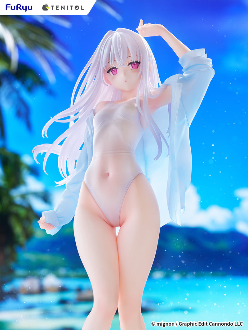 FuRyu TENITOL TALL MIGNON WORKS shiro Swimsuit ver. Figure JAPAN OFFICIAL