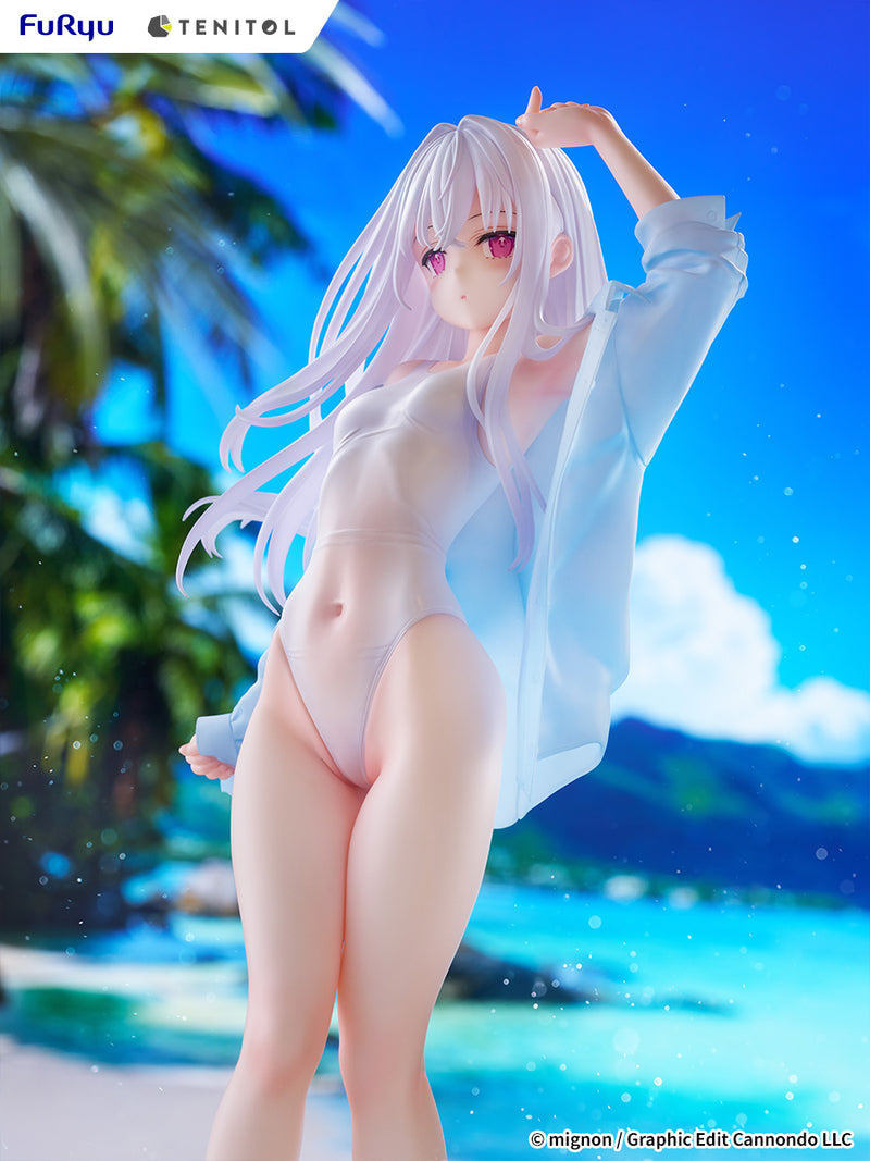 FuRyu TENITOL TALL MIGNON WORKS shiro Swimsuit ver. Figure JAPAN OFFICIAL