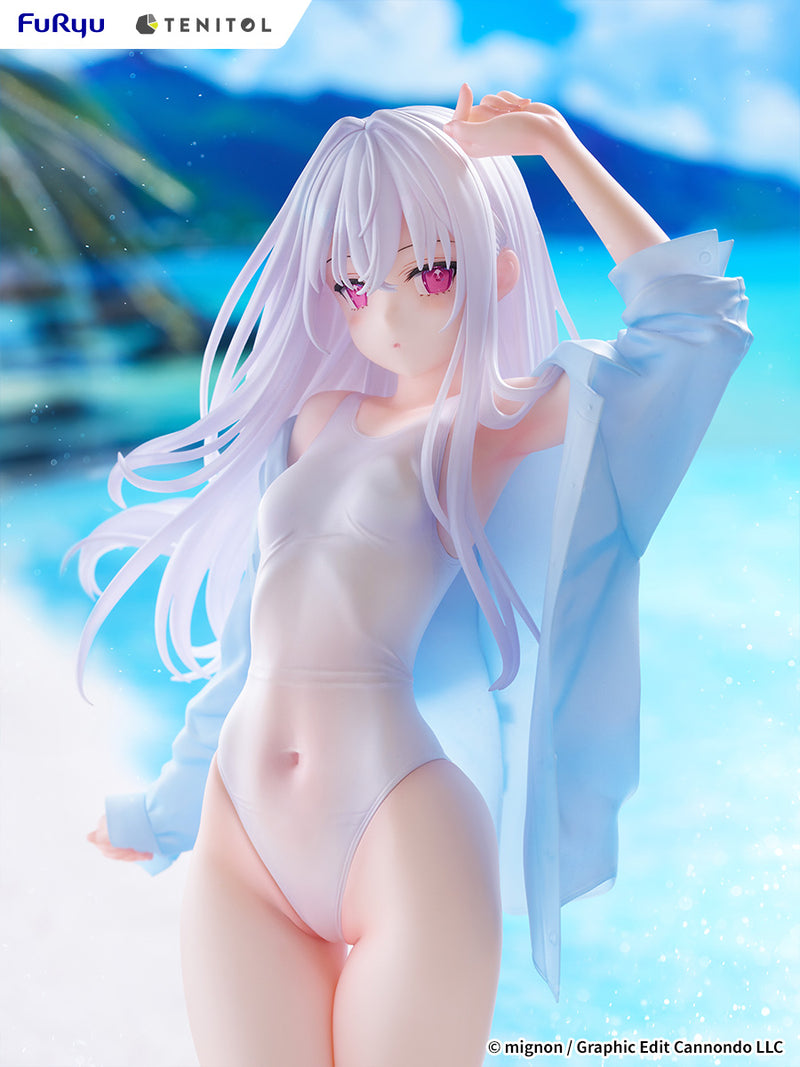 FuRyu TENITOL TALL MIGNON WORKS shiro Swimsuit ver. Figure JAPAN OFFICIAL