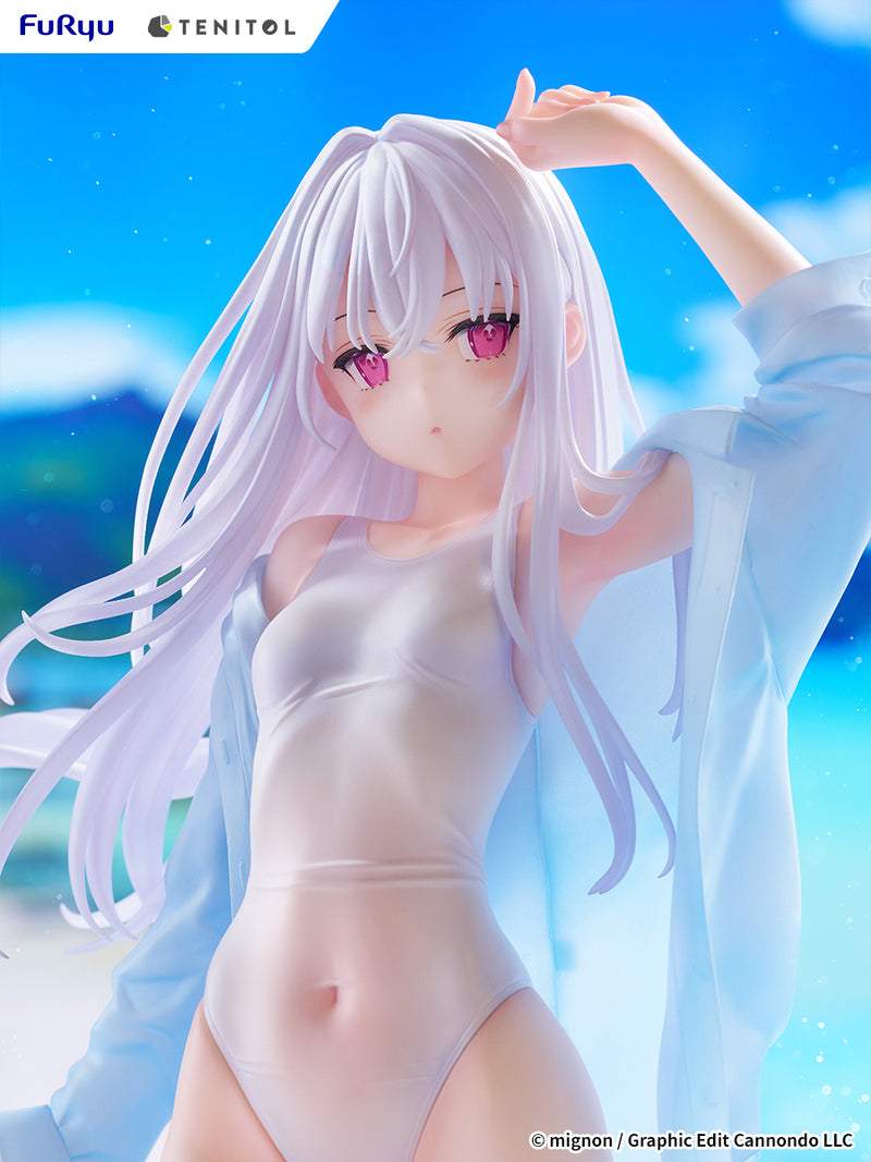 FuRyu TENITOL TALL MIGNON WORKS shiro Swimsuit ver. Figure JAPAN OFFICIAL