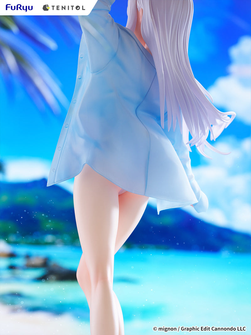 FuRyu TENITOL TALL MIGNON WORKS shiro Swimsuit ver. Figure JAPAN OFFICIAL