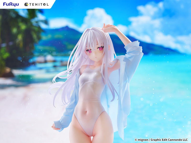 FuRyu TENITOL TALL MIGNON WORKS shiro Swimsuit ver. Figure JAPAN OFFICIAL