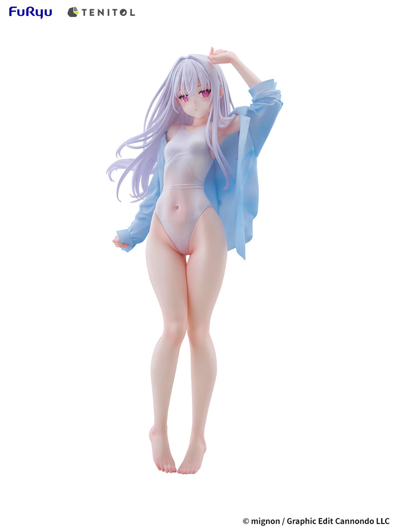 FuRyu TENITOL TALL MIGNON WORKS shiro Swimsuit ver. Figure JAPAN OFFICIAL