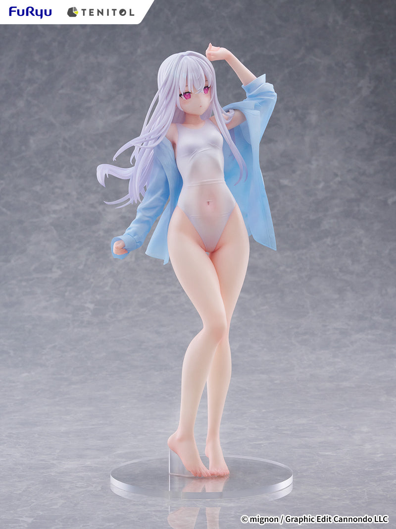 FuRyu TENITOL TALL MIGNON WORKS shiro Swimsuit ver. Figure JAPAN OFFICIAL