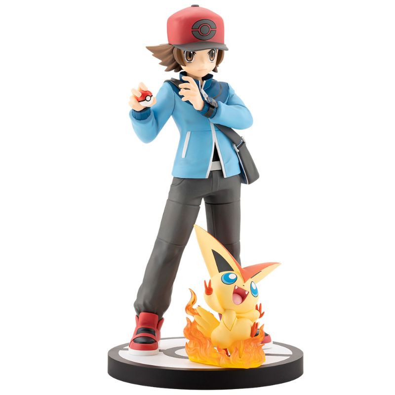 Kotobukiya ARTFX J Pokemon Hilbert with Victini 1/8 Figure JAPAN OFFICIAL