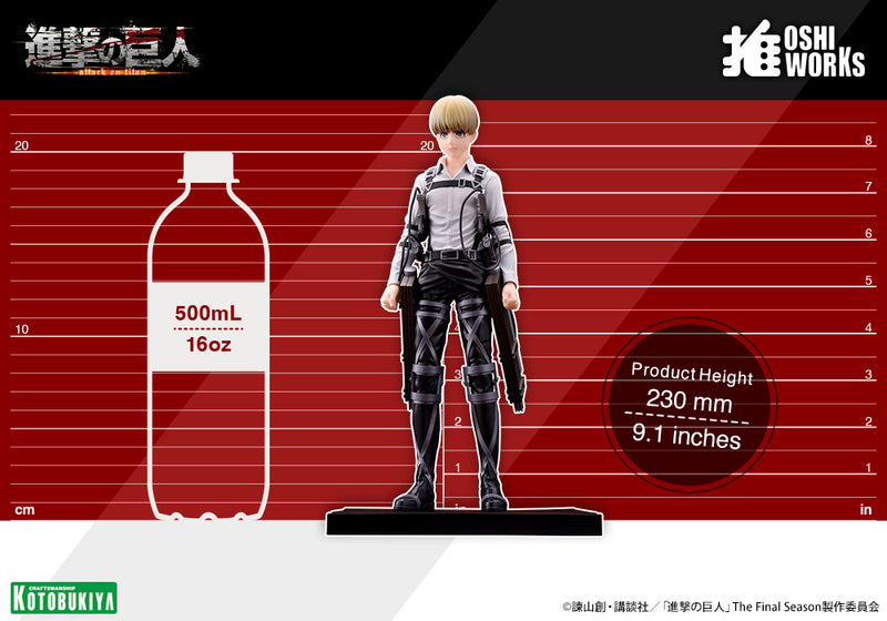 Kotobukiya OSHI WORKS Attack on Titan Armin Arlert The Final Season ver. Figure