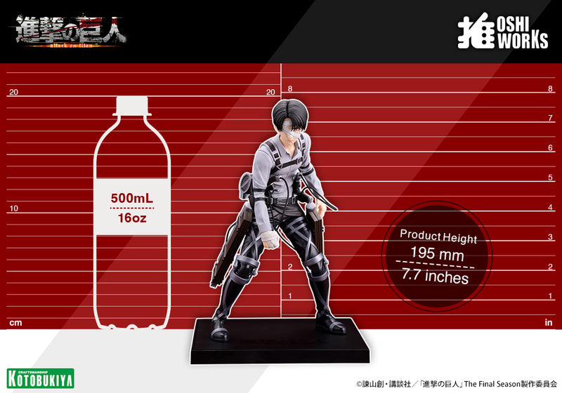 Kotobukiya OSHI WORKS Attack on Titan Levi Ackerman The Final Season ver. Figure