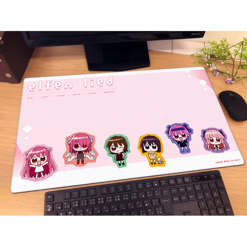 Curtain Damashii Elfen Lied Mini Chara Rubber Mat JAPAN OFFICIAL