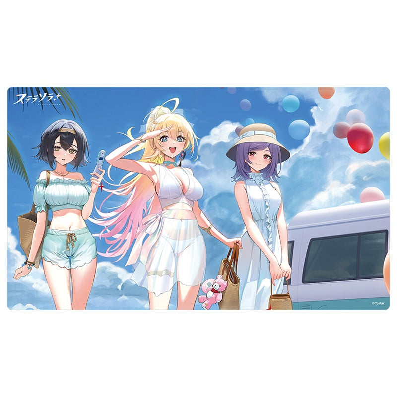 Curtain Damashii Stella Sora Summer Outfit New Illustration Rubber Mat JAPAN