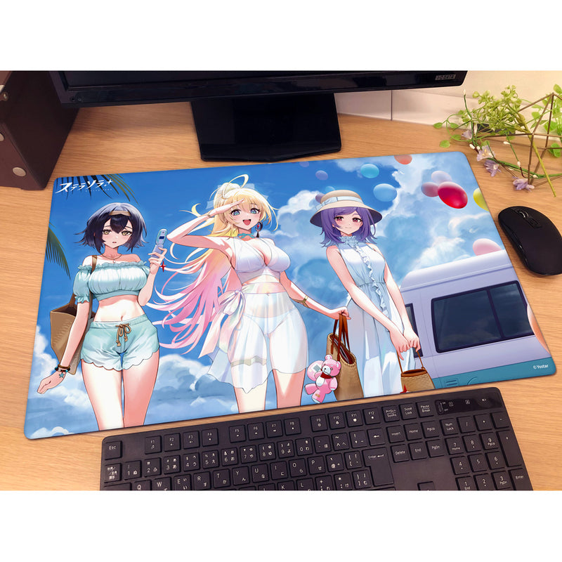 Curtain Damashii Stella Sora Summer Outfit New Illustration Rubber Mat JAPAN