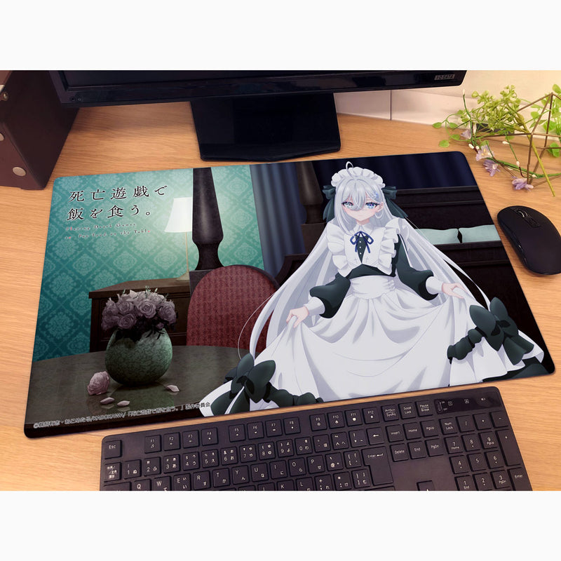 Shibou Yuugi de Meshi wo Kuu Yuki Ghost House New Illustration Rubber Mat JAPAN