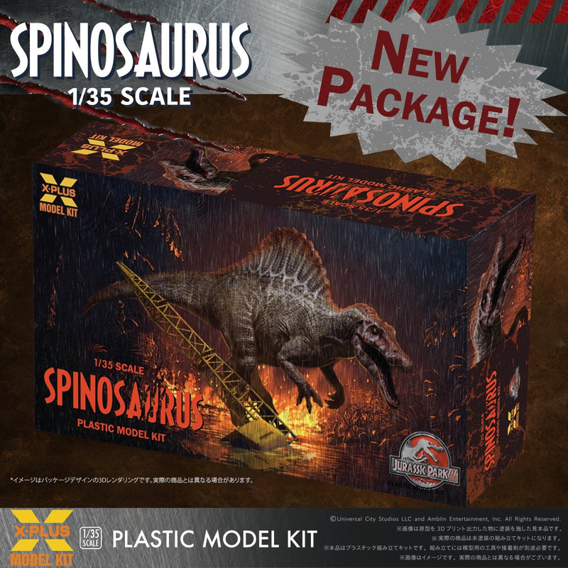 X-PLUS Jurassic Park III Spinosaurus 1/35 Model Kit JAPAN OFFICIAL