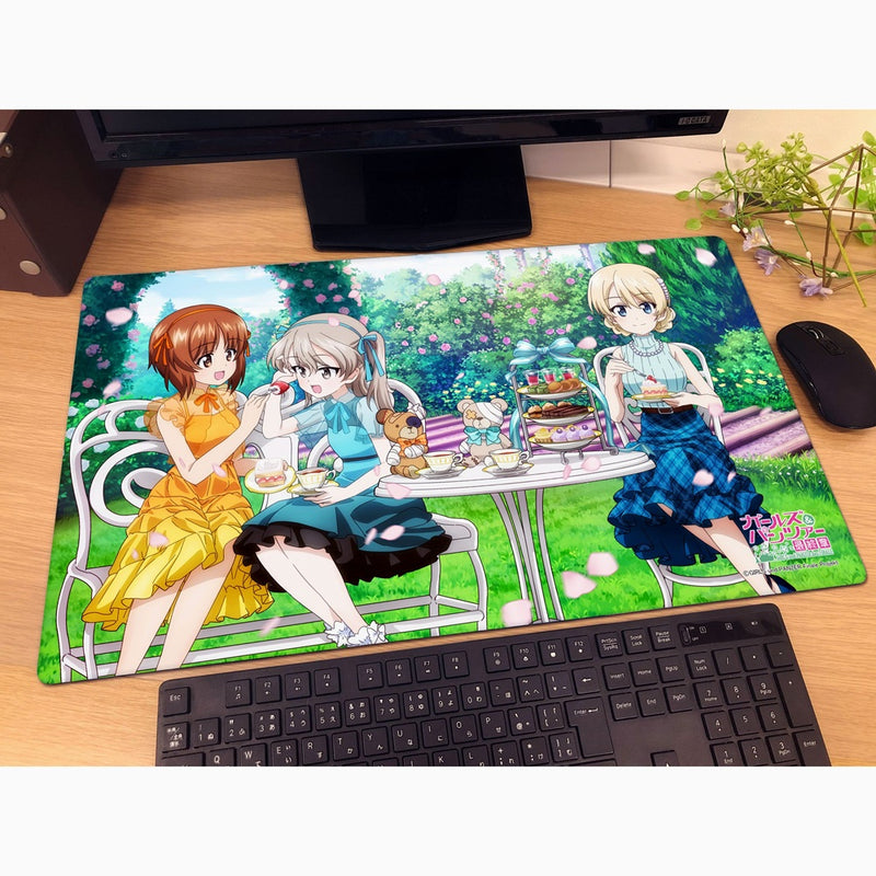 Girls und Panzer das Finale Tea Party New Illustration Rubber Mat JAPAN