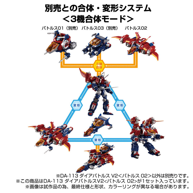 Takara Tomy Diaclone DA-113 Diabattles V2 Battles 02 Actionfigur JAPAN