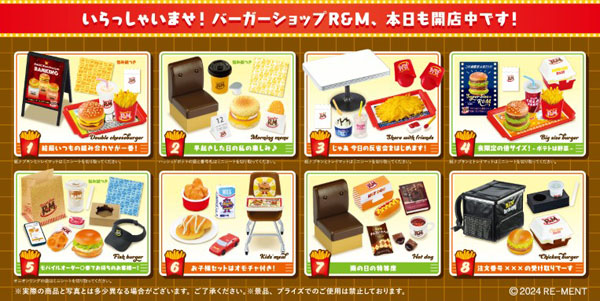 RE-MENT Petit Sample Burger Shop R&M Complete set Figure JAPAN OFFICIAL