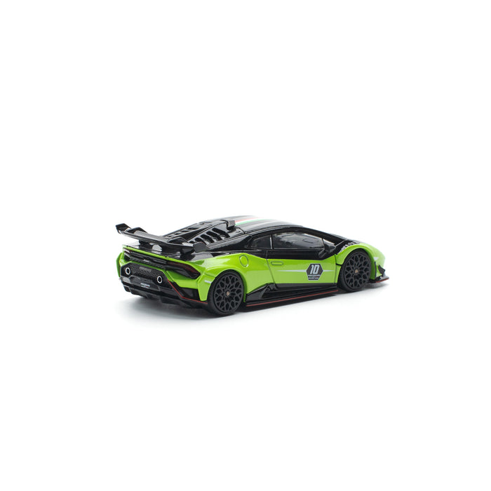 POP RACE Lamborghini Huracan STO SC LP640-2 10th Anniversario Green/Black 1/64