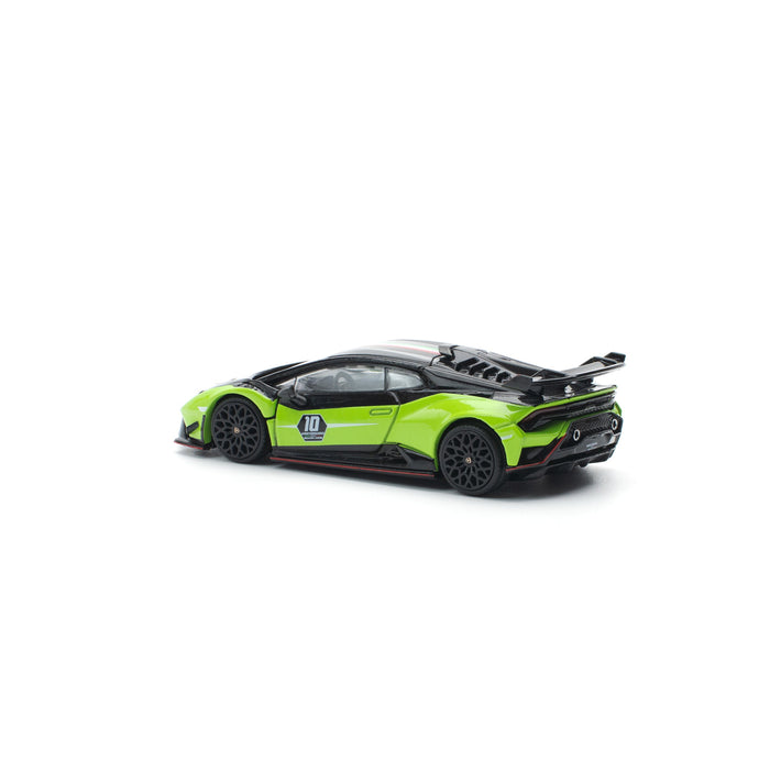 POP RACE Lamborghini Huracan STO SC LP640-2 10th Anniversario Green/Black 1/64