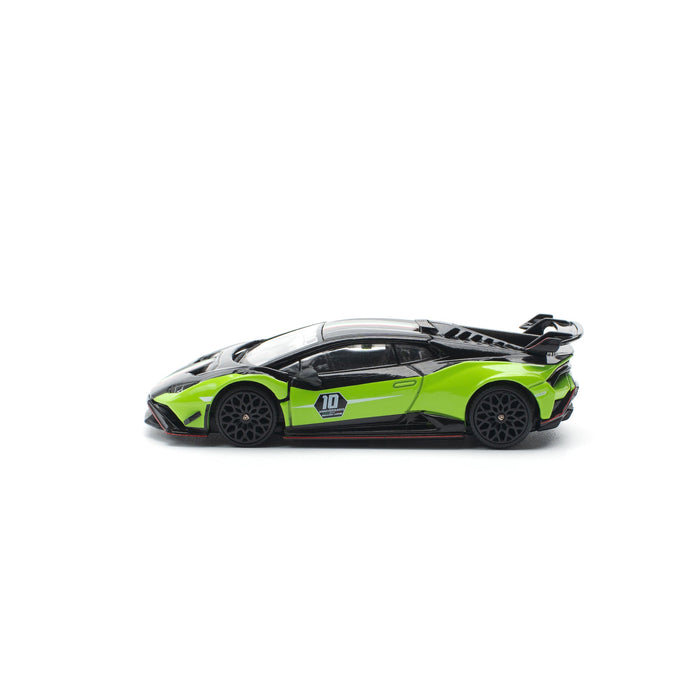 POP RACE Lamborghini Huracan STO SC LP640-2 10th Anniversario Green/Black 1/64