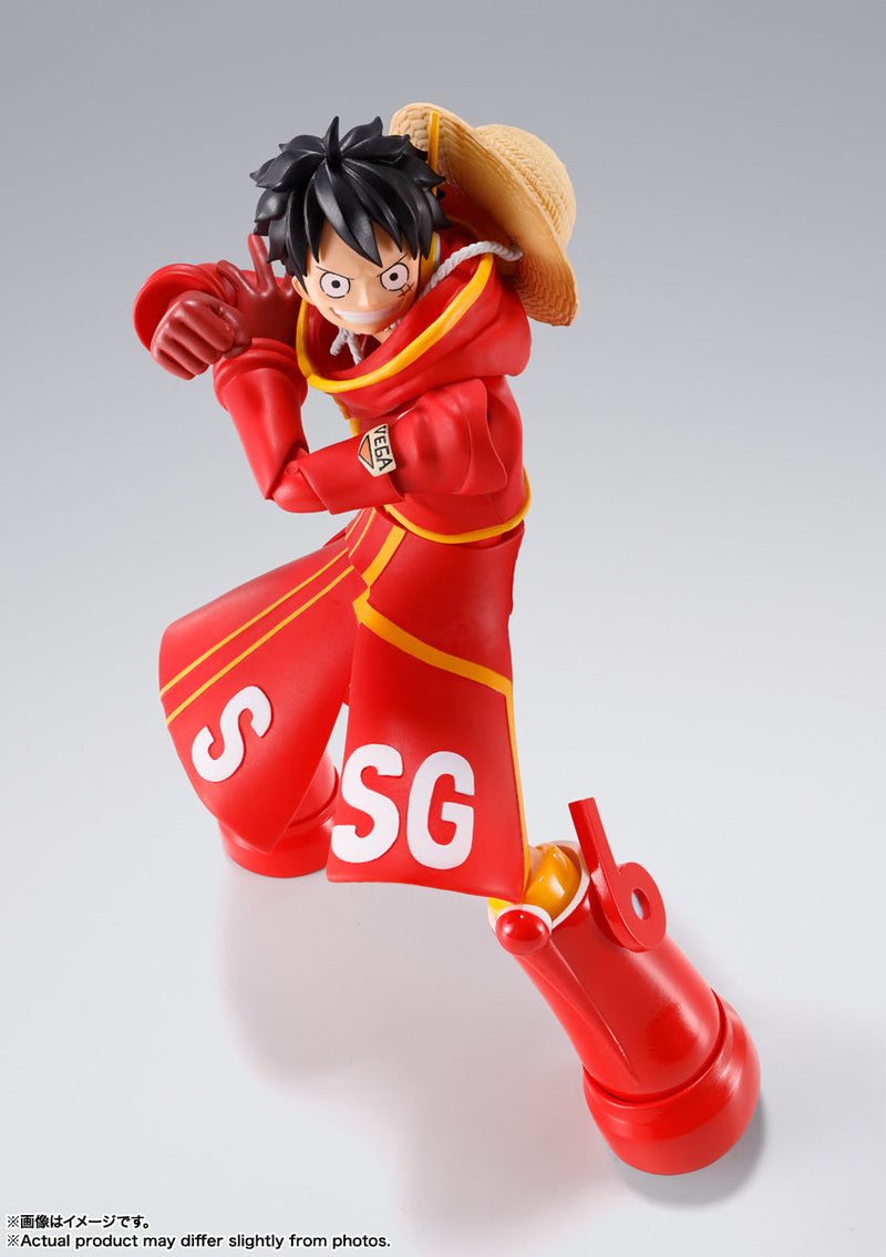 BANDAI S.H.Figuarts ONE PIECE Monkey D Luffy Future Island Figura de acción Egghead
