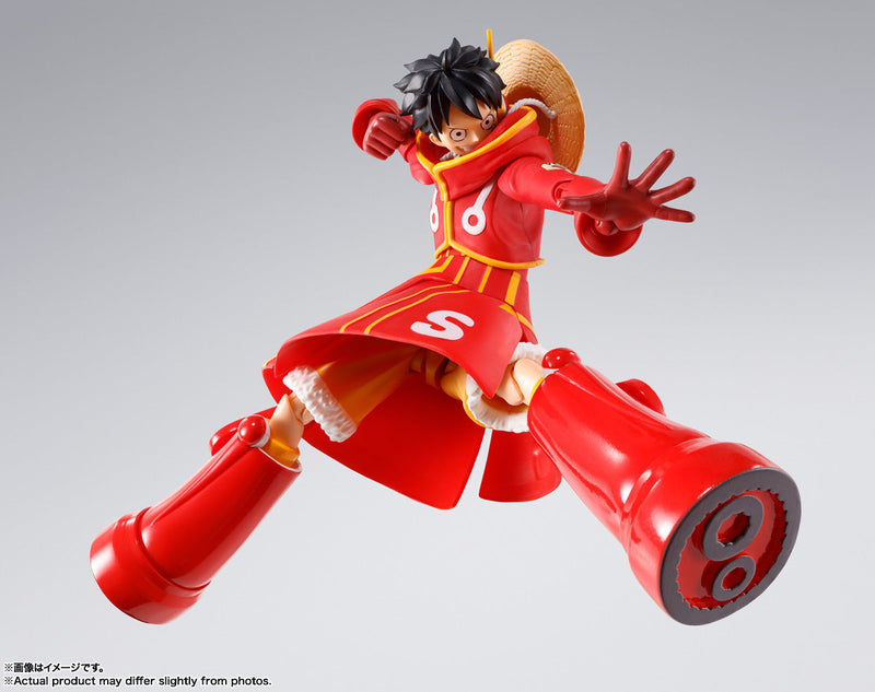 BANDAI S.H.Figuarts ONE PIECE Monkey D Luffy Future Island Figura de acción Egghead