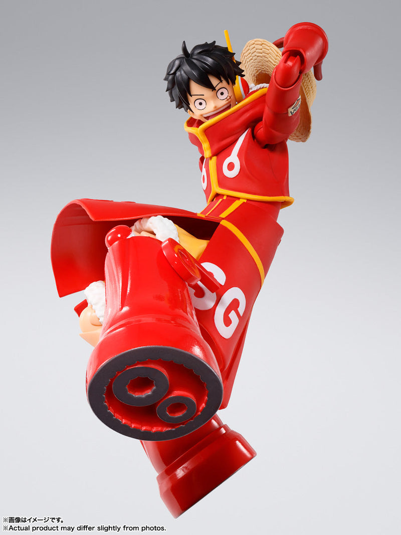 BANDAI S.H.Figuarts ONE PIECE Monkey D Luffy Future Island Figura de acción Egghead