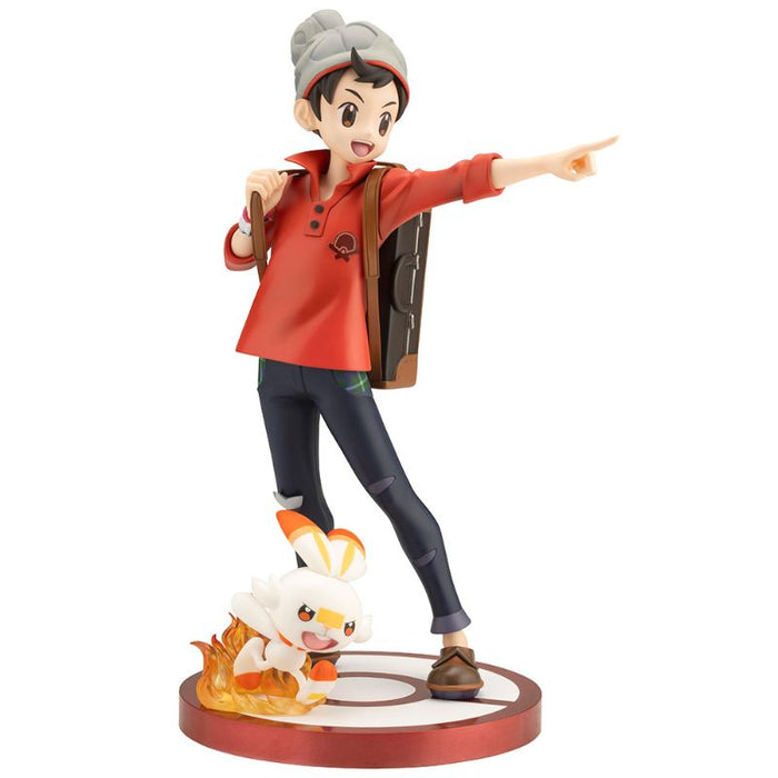 Kotobukiya ARTFX J Pokemon Victor with Scorbunny 1/8 Figure JAPAN OFFICIAL