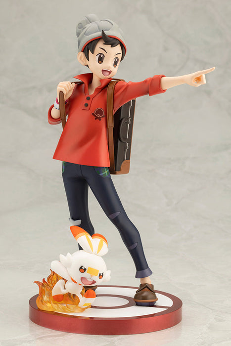 Kotobukiya ARTFX J Pokemon Victor with Scorbunny 1/8 Figure JAPAN OFFICIAL