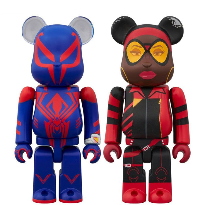 BE@RBRICK SPIDER-MAN 2099 & SPIDER-WOMAN 2PCS Set Action Figure JAPAN OFFICIAL