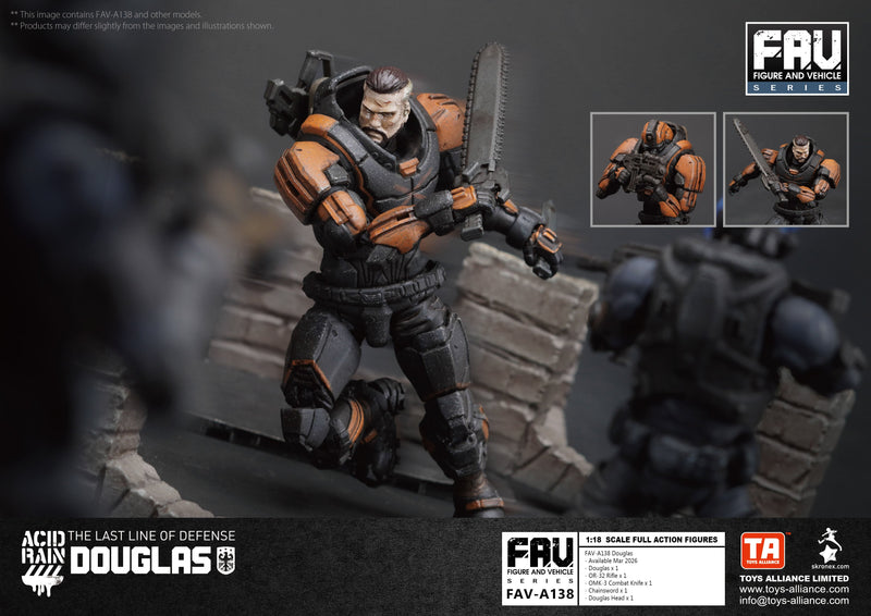TOYS ALLIANCE Acid Rain FAV-A138 Douglas 1/18 Action Figure JAPAN OFFICIAL