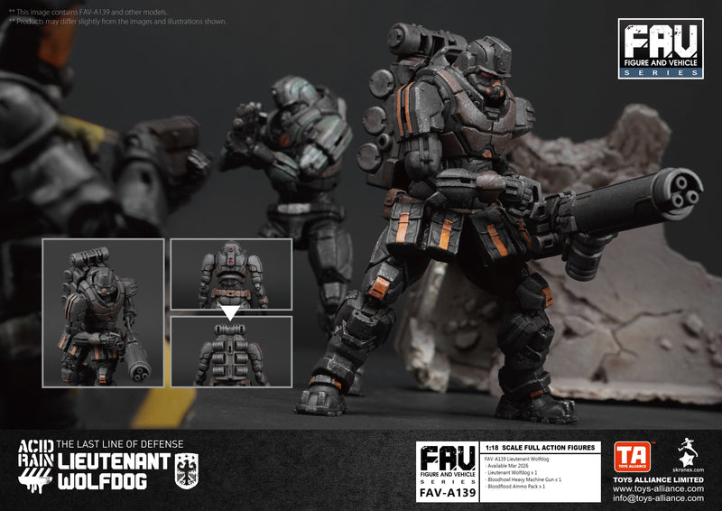 TOYS ALLIANCE Acid Rain FAV-A139 Lieutenant Wolfdog 1/18 Action Figure JAPAN