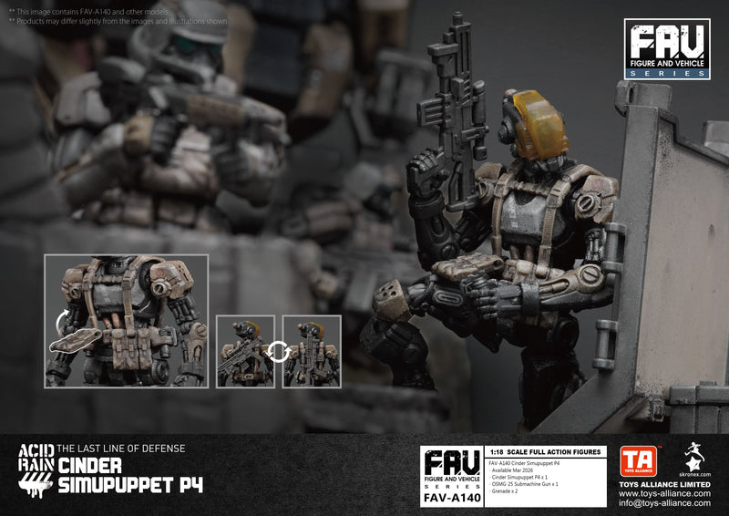 TOYS ALLIANCE Acid Rain FAV-A140 Cinder Simupuppet P4 1/18 Action Figure JAPAN