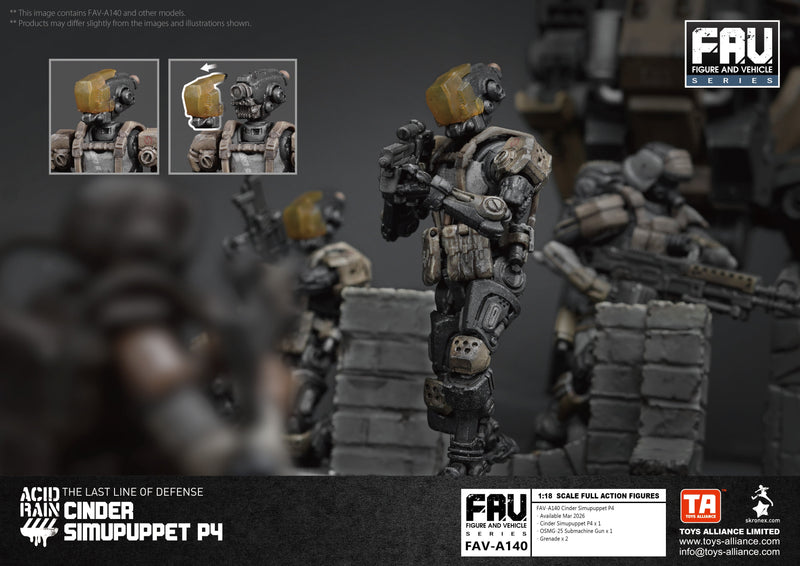 TOYS ALLIANCE Acid Rain FAV-A140 Cinder Simupuppet P4 1/18 Action Figure JAPAN