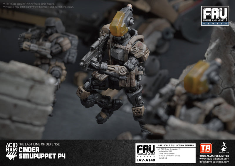 TOYS ALLIANCE Acid Rain FAV-A140 Cinder Simupuppet P4 1/18 Action Figure JAPAN