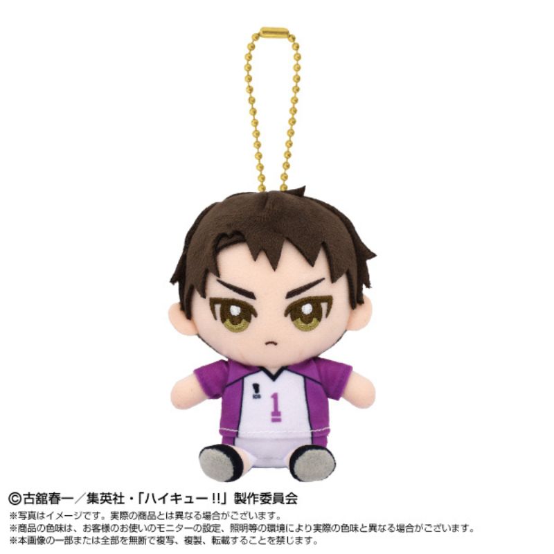 BANDAI Chibi Plush Sitting Mascot Haikyuu!! Wakatoshi Ushijima JAPAN OFFICIAL