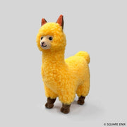 Square Enix Final Fantasy XIV Golden Alpaca Plush with Shiny Sticker JAPAN