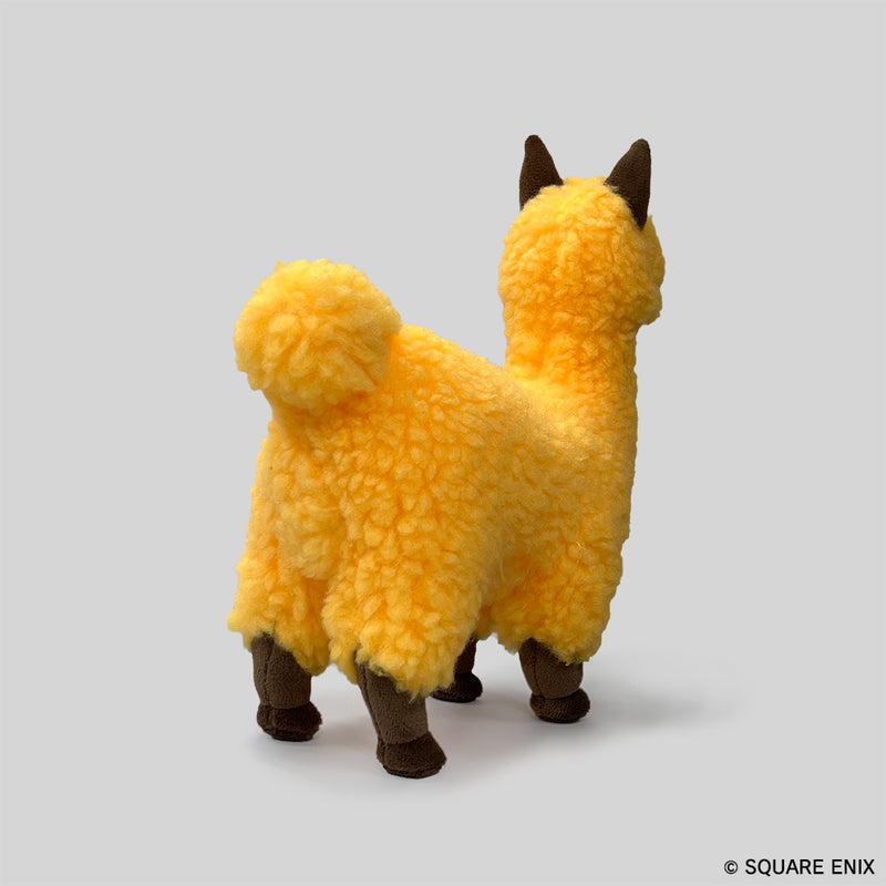 Square Enix Final Fantasy XIV Golden Alpaca Plush with Shiny Sticker JAPAN
