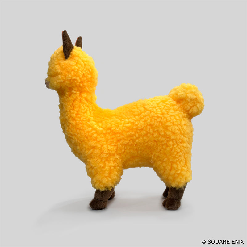 Square Enix Final Fantasy XIV Golden Alpaca Plush with Shiny Sticker JAPAN
