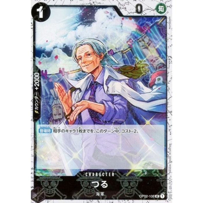 One Piece Card OP02-106 UC Tsuru Pirate Flag Foil Japanese TCG