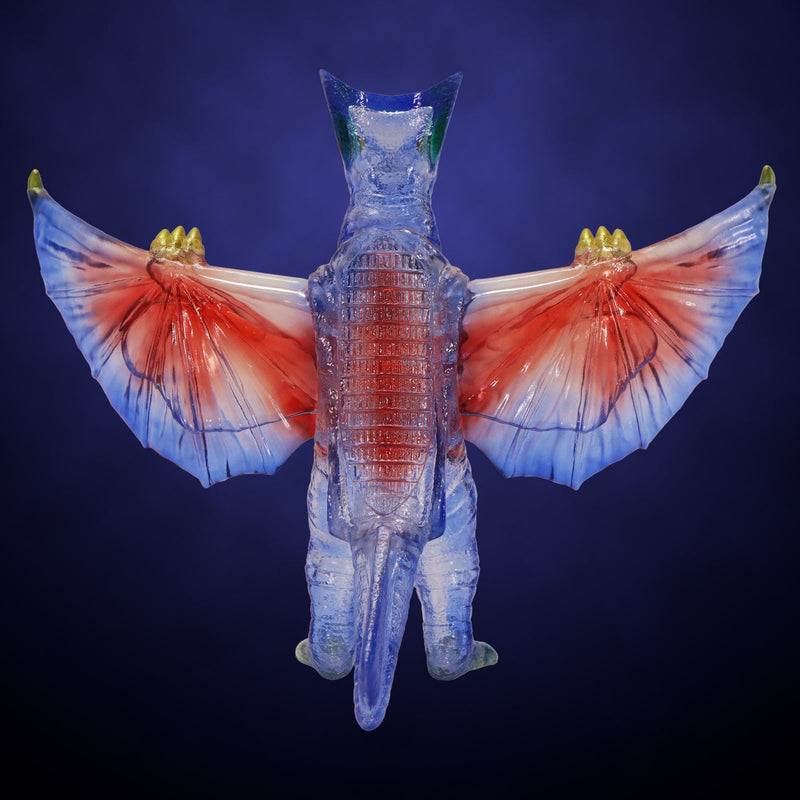 Middle Size Series Gamera Vol.9 Gyaos 1967 Retro Blue Clear Ver Figure JAPAN