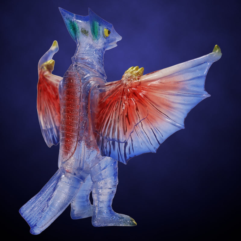 Middle Size Series Gamera Vol.9 Gyaos 1967 Retro Blue Clear Ver Figure JAPAN