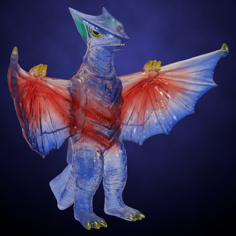 Middle Size Series Gamera Vol.9 Gyaos 1967 Retro Blue Clear Ver Figure JAPAN