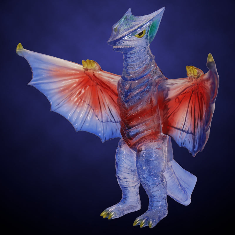 Middle Size Series Gamera Vol.9 Gyaos 1967 Retro Blue Clear Ver Figure JAPAN